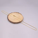 Real 925 Silver Necklace Women Gold-color Chain 1.3mm Wheat 16-22inchL
