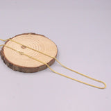Real Silver Necklace Women Gold-color Chain 1.5mm 925 Wheat Necklace