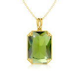 Sterling Silver Peridot Birthstone Necklace Pendant