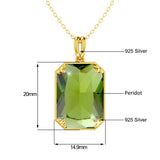 Sterling Silver Peridot Birthstone Necklace Pendant