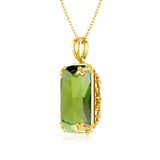Sterling Silver Peridot Birthstone Necklace Pendant