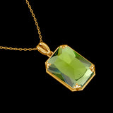 Sterling Silver Peridot Birthstone Necklace Pendant
