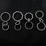 Titanium Alloy Side Push Key Ring Lightweight Metal Car Key Chain