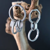 Titanium Alloy Side Push Key Ring Lightweight Metal Car Key Chain