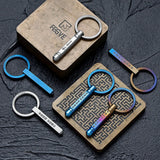 Titanium Lettering Anti-lost Car Keychains Break Glass Escape Key Rings