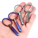 Titanium Lettering Anti-lost Car Keychains Break Glass Escape Key Rings