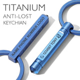 Titanium Lettering Anti-lost Car Keychains Break Glass Escape Key Rings