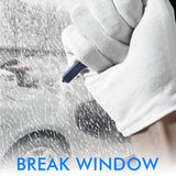 Titanium Lettering Anti-lost Car Keychains Break Glass Escape Key Rings