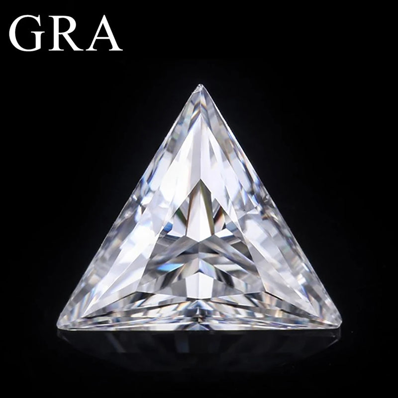Triangle Cut Loose Moissanite Diamond 0.3-3ct D VVS1 Lab Grown