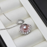 Real Freshwater Pendant Necklace Anniversary Gift With Chain