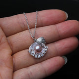 Real Freshwater Pendant Necklace Anniversary Gift With Chain
