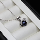 Freshwater Pearl Necklace 925 Silver Pendant Women Birthday Gift