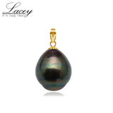 Tahitian Pearl Pendant 18K Baroque Pearl Necklace