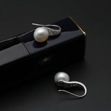 Natural Freshwater Pearl Earrings, 925 Silver Bridal Party Jewelry