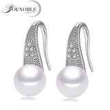 Natural Freshwater Pearl Earrings, 925 Silver Bridal Party Jewelry