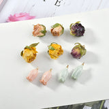 12pcs/lot Rose Flower Charms for DIY Jewelry Making
