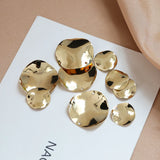 Copper Wave Round Pendant DIY Jewelry Earrings Materials