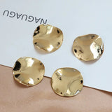 Copper Wave Round Pendant DIY Jewelry Earrings Materials