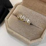 Geometric Zircon Opening Ring Hand Accessories