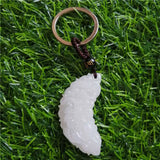Natural Chinese Jade Dragon Phoenix Pendant KeyChain Jewelry
