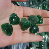 Natural Jadeite Heart-Shaped Stone for Inlay Unpolished Back