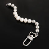 Pearl Beads Chain Bracelet for Men Stainless Steel Punk Jewelry