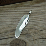 S925 Silver Feather Pendant Unisex Jewelry Gift