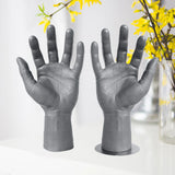 Gray PVC Male Mannequin Left Hand for Jewelry Display