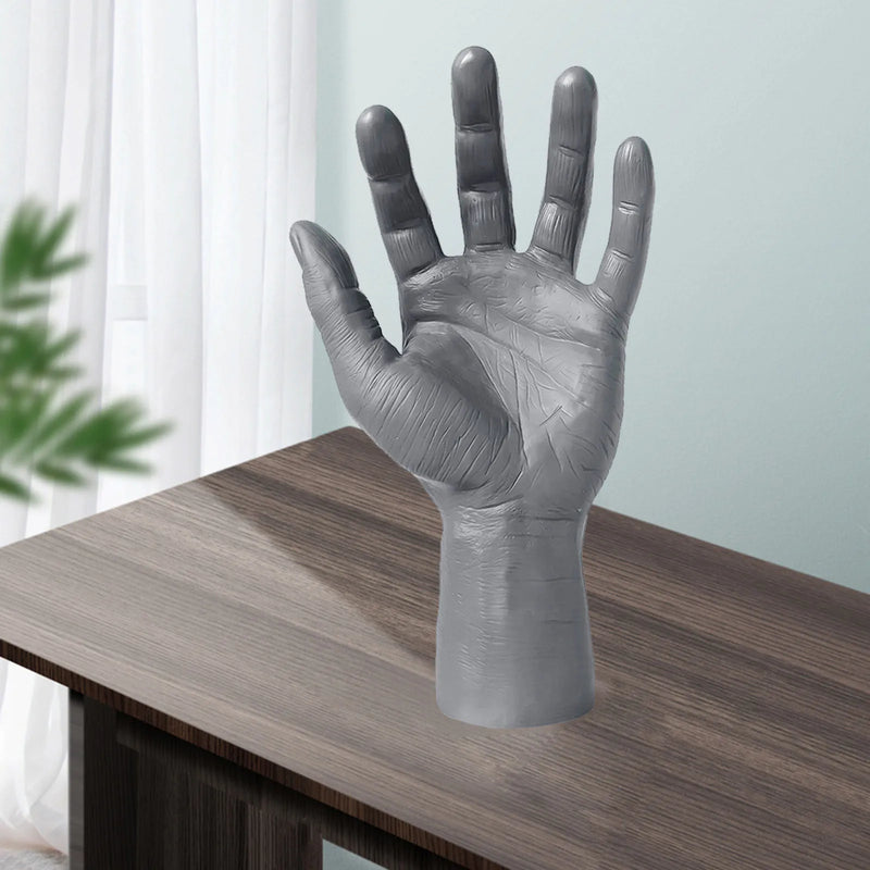 Gray PVC Male Mannequin Left Hand for Jewelry Display
