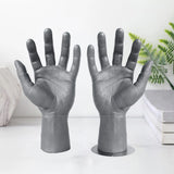 Gray PVC Male Mannequin Left Hand for Jewelry Display