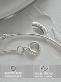 925 Sterling Silver Minimalist Line Bracelet Female Snake Bone Chain