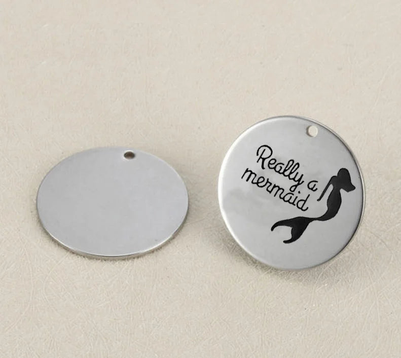 Mermaid Charm Stainless Steel Charms 25mm 20pcs/lot