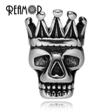 Reamor Crown Skull King Beads Bracelet