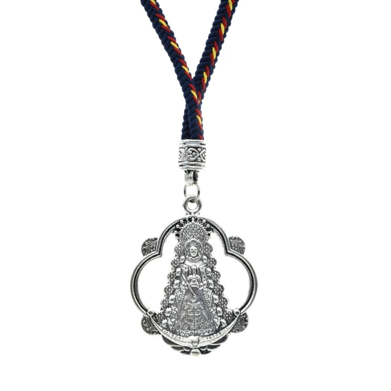 Spain Flag & Virgen del Roci Car Pendant