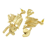 Funny Retro Punk Halloween Horse Head Earrings