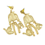 Funny Retro Punk Halloween Horse Head Earrings