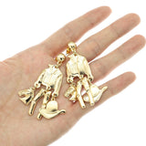 Funny Retro Punk Halloween Horse Head Earrings