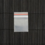 100Pc 3x4cm Red Border Ziplock Bags