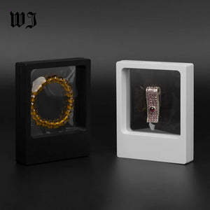 PET Membrane Window Diamond Ring Stand Jewelry Display Case