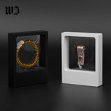 PET Membrane Window Diamond Ring Stand Jewelry Display Case