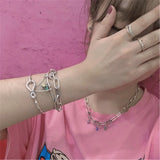 High 925 Silver Linked Bracelet for Charms Beads Jewelry Making