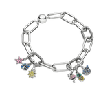 High 925 Silver Linked Bracelet for Charms Beads Jewelry Making