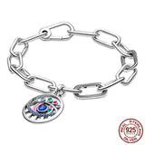 High 925 Silver Linked Bracelet for Charms Beads Jewelry Making