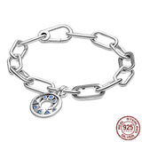 High 925 Silver Linked Bracelet for Charms Beads Jewelry Making