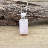 Amethyst Essential Oil Pendant Necklace Natural Gem