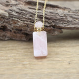 Amethyst Essential Oil Pendant Necklace Natural Gem