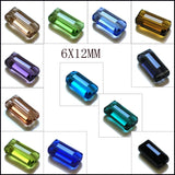Square Austrian Crystal Beads 12*6mm 100pcs Glass Loose Beads for Jewelry Making