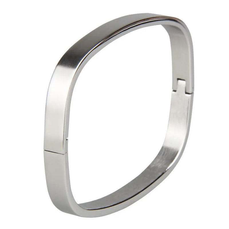 Rectangle Bangle Bracelet Personalized Cuff Gift for Mom Birthday