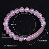 Stone Bar Bracelet Valentines Gift Wide Charm Bead Elastic Strand