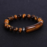 Stone Bar Bracelet Valentines Gift Wide Charm Bead Elastic Strand